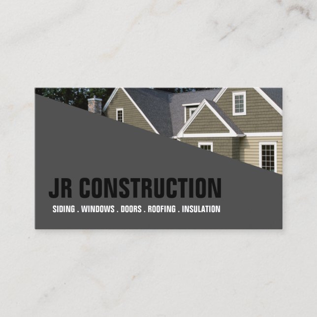 SIDING  WINDOWS  DOORS  ROOFING  INSULATION BUSINESS CARD (Front)