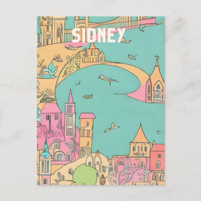 Sidney Australia Postcard (Front)