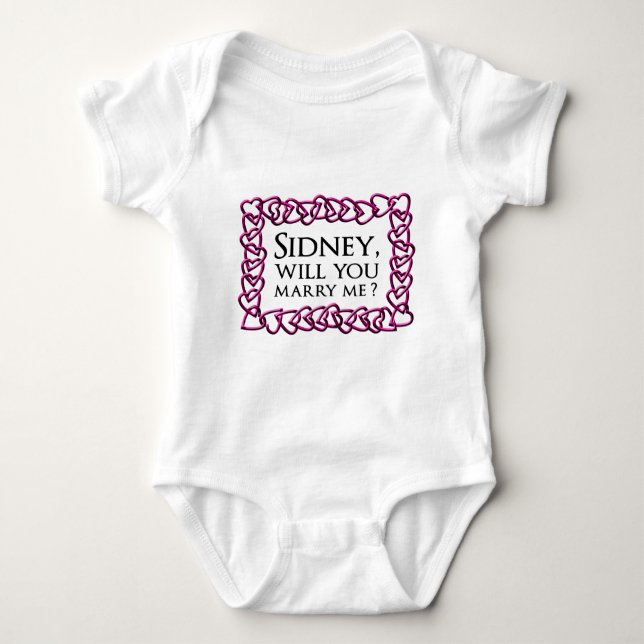Sidney Crosby Sign Baby Bodysuit (Front)
