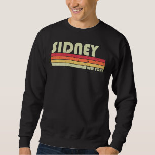 Sidney Ny New York Funny City Home Roots  Retro 70 Sweatshirt