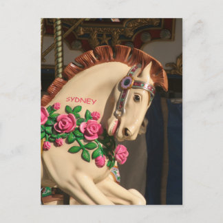 Sidney the Carousel Horse Postcard