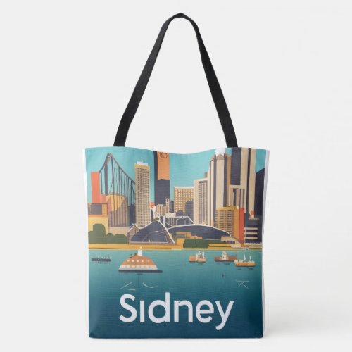 Sidney travel poster  tote bag