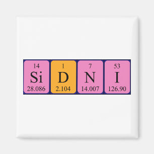 Sidni periodic table name magnet