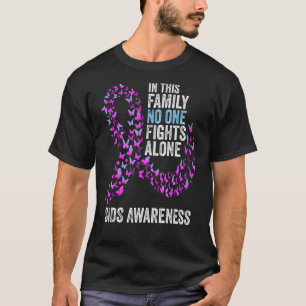 SIDS Awareness Month Butterflies Pink and Blue Rib T-Shirt