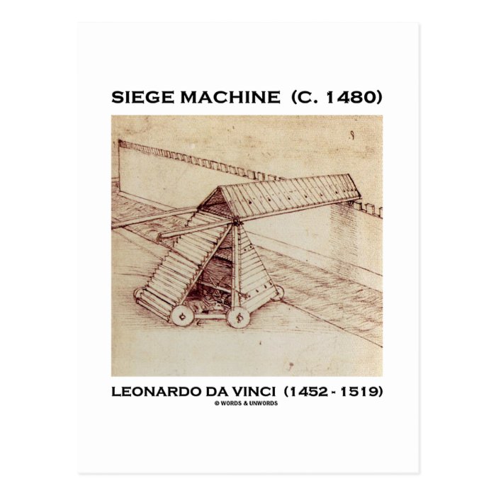 Siege Machine (C. 1480) Leonardo da Vinci Postcard