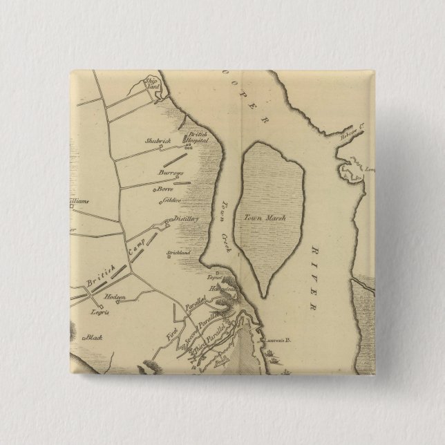 Siege of Charleston in S Carolina Pinback Button (Front)