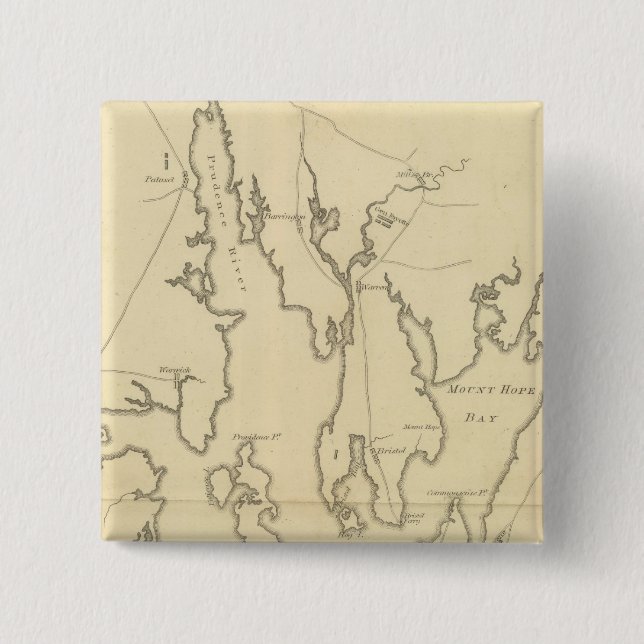 Siege of Newport, Rhode Island Pinback Button (Front)