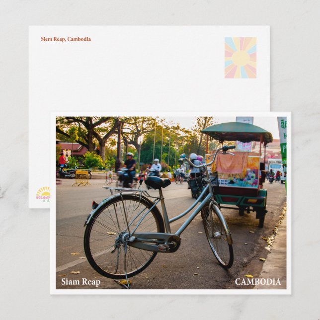 Siem Reap Bicycle Street – Travel Postcard (Front/Back)