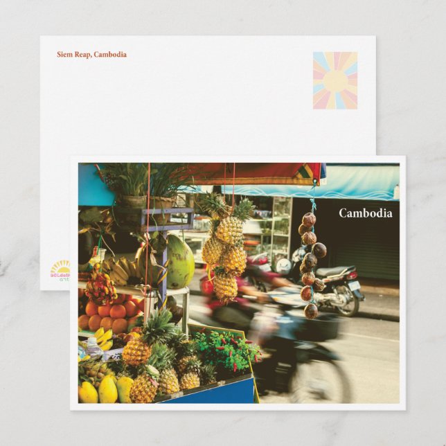 Siem Reap Fruit Market – Travel Postcard (Front/Back)
