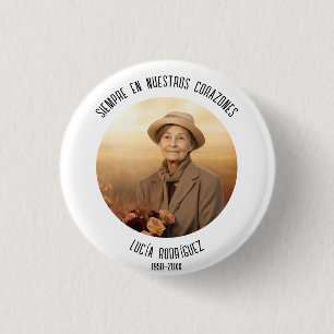 siempre en nuestros corazones spanish funeral button