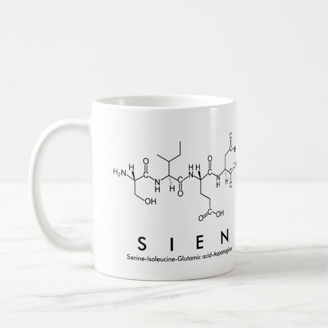 Sien peptide name mug (Left)