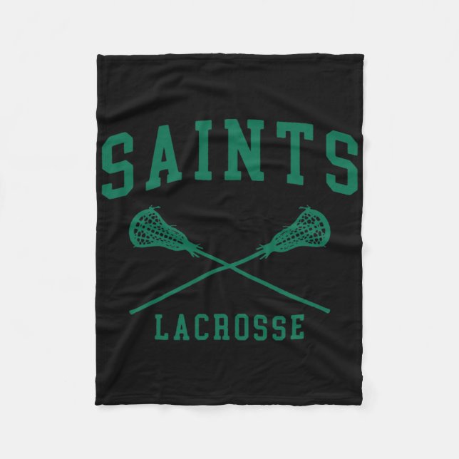 Siena College Saints Lacrosse Throwback Retro Cros Fleece Blanket (Front)
