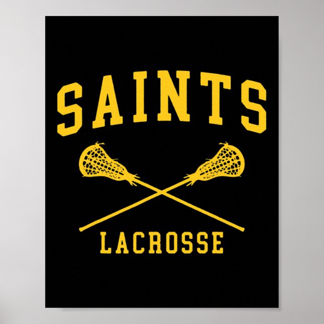 Siena College Saints Lacrosse Throwback Retro Cros Poster (Front)