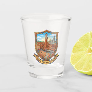 Siena Historic Center Italy Shot Glass