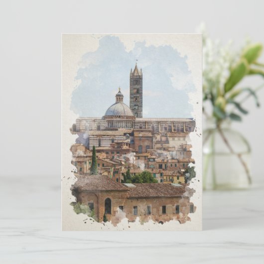 Siena Italy Watercolor Art (Standing Front)