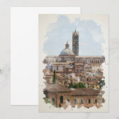 Siena Italy Watercolor Art (Front/Back)