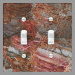 Siena Rosso Pink Brown Marble Stone Printed Modern Light Switch Cover