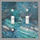 Siena Turchese Blue Marble Stone Printed Modern Light Switch Cover