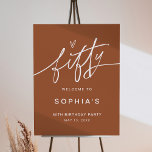 SIENNA 50th Birthday Party Welcome Sign<br><div class="desc">The Sienna Collection perfectly captures the essence of a bohemian, rustic, western or desert celebration. The collection features a modern script font that lends a touch of elegance and sophistication to the warm terracotta hues used throughout the collection. This collection is perfect for anyone who want to convey a sense...</div>