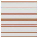 [ Thumbnail: Sienna and Lavender Stripes/Lines Pattern Fabric ]