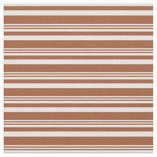 Sienna and Light Cyan Lines Pattern Fabric