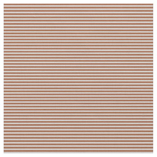Sienna and Light Grey Stripes Fabric