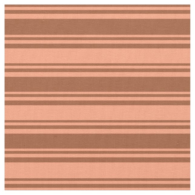 Sienna and Light Salmon Colored Pattern Fabric (Close Up)