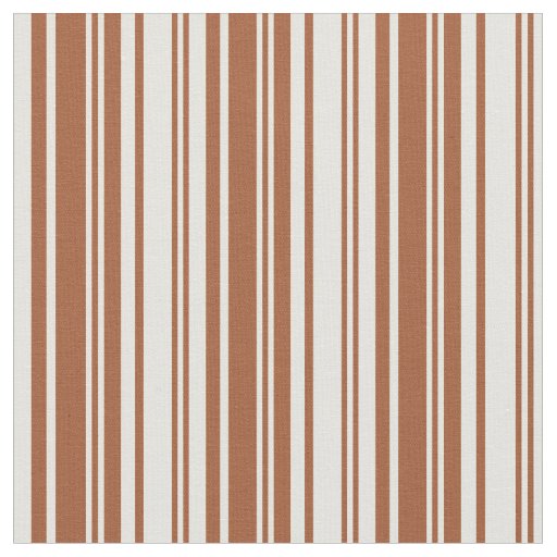 Sienna and Light Yellow Pattern of Stripes Fabric