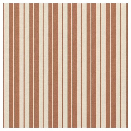 Sienna and Tan Striped Pattern Fabric