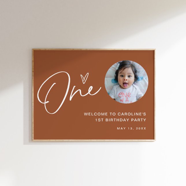 SIENNA Baby 1st Birthday Party Welcome  Poster (Creator Uploaded)