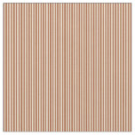 [ Thumbnail: Sienna & Beige Colored Stripes Fabric ]