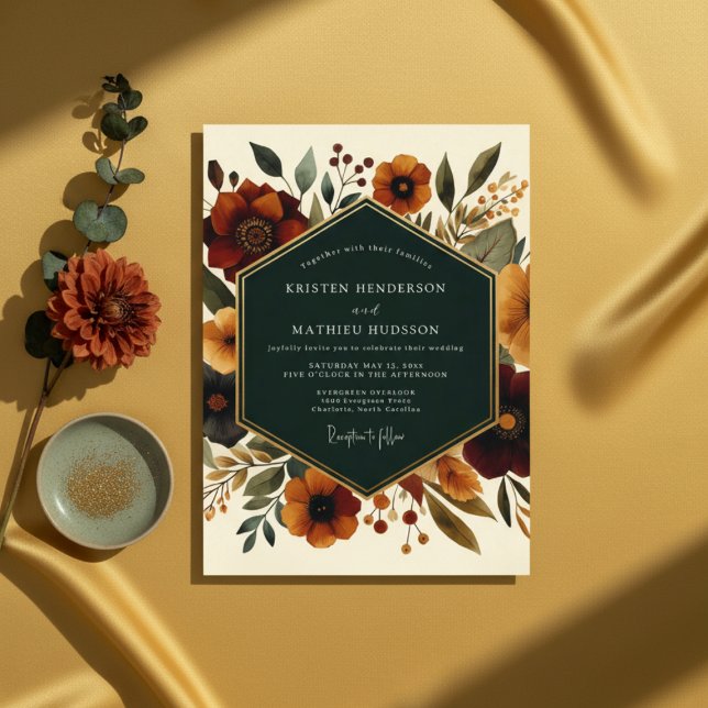 Sienna Botanical Whimsy Wedding Invitation (Creator Uploaded)