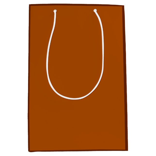 Sienna Brown background ready to customize Medium Gift Bag (Front)