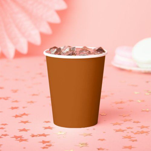 Sienna Brown background ready to customize Paper Cups