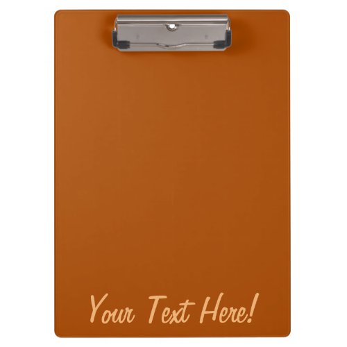 Sienna brown color decor ready to customize clipboard