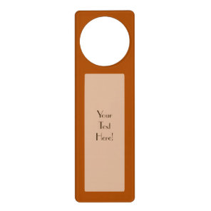 Sienna brown color decor ready to customize door hanger