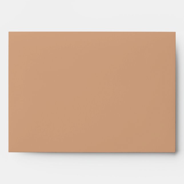 Sienna brown color decor ready to customize envelope (Front)