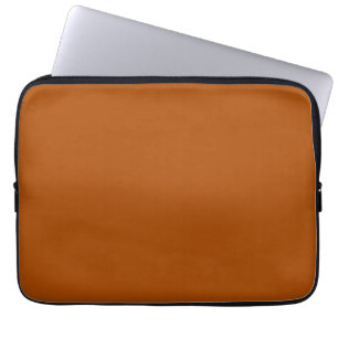 Sienna brown color decor ready to customize laptop sleeve
