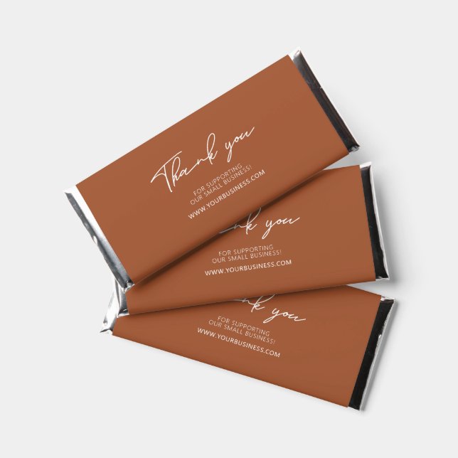 Sienna Business Logo Thank you Promotional Hershey Bar Favors (Front)