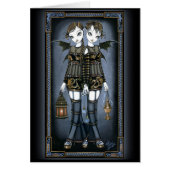 "Sienna & Celeste" Dragon Twin Fairies Art Card (Front)