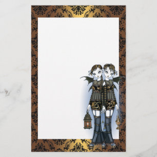 "Sienna & Celeste" Dragon Twin Fairies Stationery