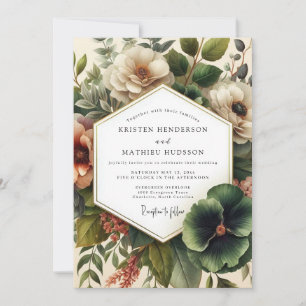Sienna Classicist Bloom Wedding Invitation