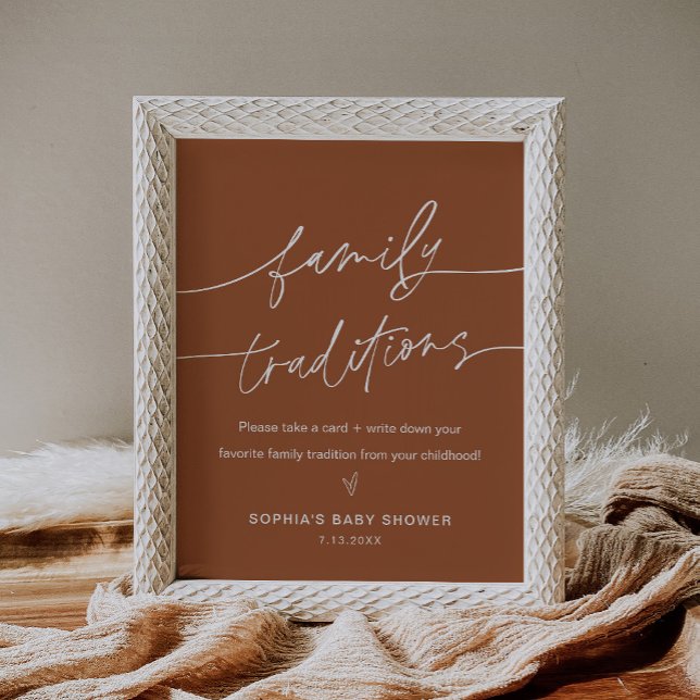 SIENNA Family Traditions Baby Shower Sign (Creator Uploaded)