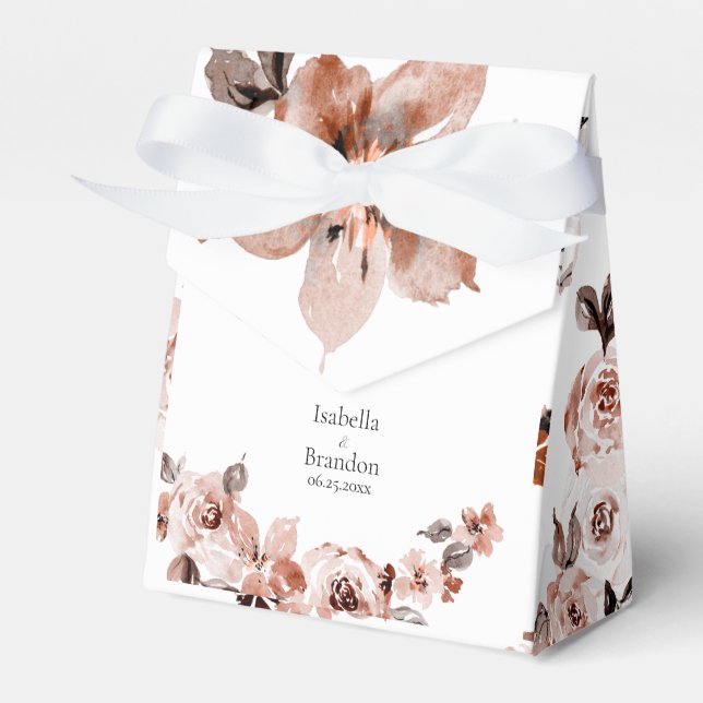 Sienna Floral Favor Boxes (Front Side)
