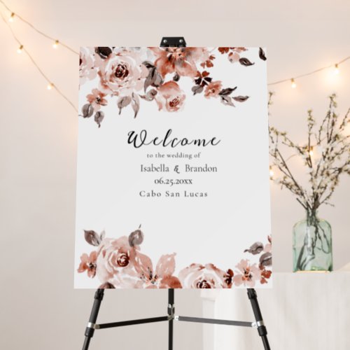 Sienna Floral Welcome Sign