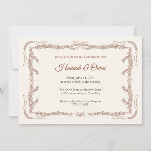 Sienna Intaglio Rehearsal Dinner Invitation