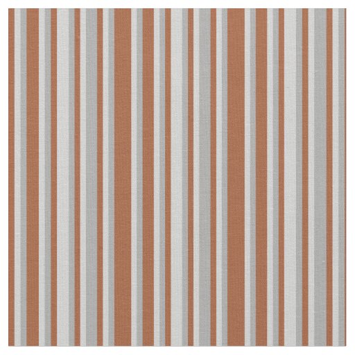 Sienna, Light Gray & Dark Grey Lines Fabric