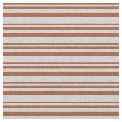 Sienna & Light Gray Stripes/Lines Pattern Fabric