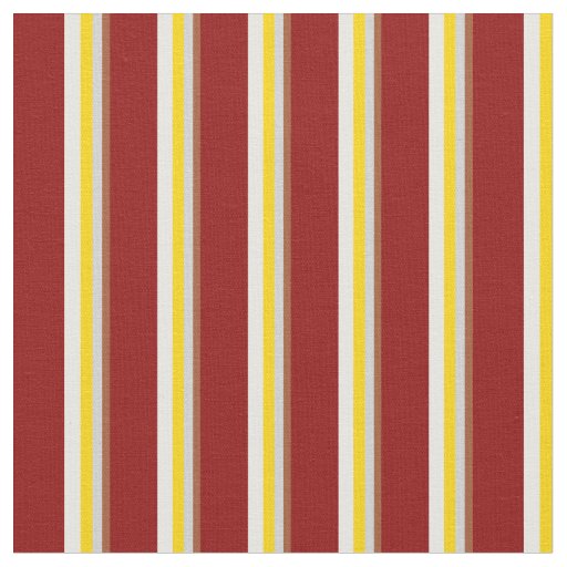 Sienna, Light Grey, Yellow, White & Dark Red Fabric