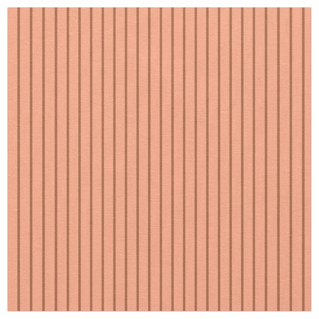 Sienna & Light Salmon Pattern of Stripes Fabric (Close Up)